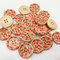 100Pcs 25mm Wooden Round Painted Buttons Knitting Sewing DIY Materials - #2