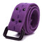 Men Women Casual Canvas Belt Outdoor Belt Weave Waistband - Purple