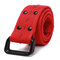 Men Women Casual Canvas Belt Outdoor Belt Weave Waistband - Red