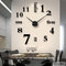 Personnalité créative Simple mode horloge murale 3d acrylique miroir Stickers muraux horloge salon bricolage horloge murale - #17