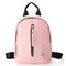 PU Leather Women Backpack Solid Alligator School Bags - Pink