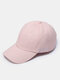 Unisex Cotton Simple Fresh Multicolor Long Tail Sunshade Baseball Cap - Pink