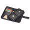 Multi-sltots PU Leather iPhone X/7/7 plus/8/8 plus Phone Case Card Holder Wallet - Black
