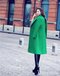 Double-sided Long Section Over The Knee Woolen Coat - Green