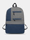 Men's Nylon Leisure Backpack Breathable Waterproof External Travel Backpack High-capacity Sports Travel Computer Bag - Gray