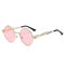 Women Vintage Round UV400 Protection Sunglasses Causal Steam Punk Round Eyeglasses - #05