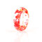 Multicolor Dried Flower Resin Ring Handmade DIY Transparent Gold Leaf Epoxy Unisex Ring - #02