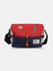 Casual Color Block Release Buckle Decor Wearable Breathable Waterproof Carry An Umbrella Crossbody Bag - Red Blue Gray