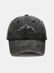 Unisex Cotton Outdoor Sports Washed Made-old Mountaineering Fishing Sunscreen Sunshade Baseball Cap - Black