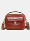 Men Genuine Leather Multifunction Multi-carry 6.5 Inch Phone Bag Crossbody Bag Waist Bag - Coffee1