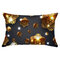 Golden Black Christmas Microfiber Waist Pillow Home Sofa Winter Soft Throw Pillow Case - #12