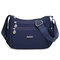 Women Nylon Leisure Crossbody Bag Multi-Slot Waterproof Shoulder Bag - Blue