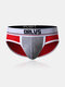Men Sexy Mesh Briefs Thin Stretch Breathable Contrast Color Sport Underwear - Red