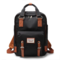 Women Canvas Casual Patchwork Large Capacity Backpack - Black