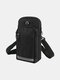 Men's Oxford Cloth Outdoor Sports 6.5 Inch Mobile Phone Bag Shoulder Messenger Bag Arm Bag Waist Bag - Black