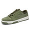 Men Brief Breathable Non Slip Casual Lace Up Skate Shoes - Green