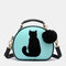المرأة القط نمط حقيبة يد حقيبة كروسبودي - أخضر