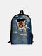 3D Animal Creative Cartoon Cute Cat Print Casual Style Backpack Schoolbag - #08