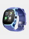 3 couleurs IPS Bracelet en silicone Sport pour hommes Bluetooth Carte SIM intelligente Navigateur Site Web Appareil photo à distance Téléphone Watch Sports Watch - bleu