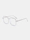 यूनिसेक्स मेटल फुल स्क्वायर फ्रेम पीसी हाफ फ्रेम एंटी-ब्लू लाइट एंटी-यूवी धूप का चश्मा - #1 1