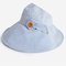 Women Summer Foldable Linen Empty Top Hat Outdoor Casual Travel Beach Sea Cap - Denim Blue