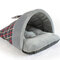 Pet Dog Cat Soft Warm Sleeping Bag Puppy Sleeping Cave House Winter Bed Mat - Gray