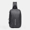 Men Oxford USB Charging Multi-Layers Large Capacity Waterproof Crossbody Bag Chest Bag Sling Bag - #03