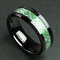 Vintage Finger Rings Solid Carbon Fiber Red Music Symbol Finger Ring EthnicJewelry For Men - Green