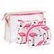 Colored Flamingo Cosmetic Bag Set Three-piece Waterproof Transparent PVC Wash Bag  - White