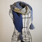 Graublau Lässig Knitted Women's Scarves & Shawls - Navy