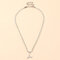Trendy Classic 26 English Alphabet Necklace Silver Alloy Diamond Mount Initial Alphabet Necklace Jewelry - 25