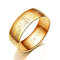 Fashion Muslim Allah Words Stainless Steel Rings Religious 8mm Multicolor Gold Rings for Men Women - Gold