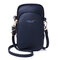 Women Casual Crossbody Bag Solid Phone Bag - Blue