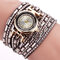 Fashion Quartz Wristwatch Multilayer Rhinestone Bracelet Strap Causal Watch for Women - Grey