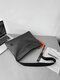 Men Oxford Contrast Color Waterproof Large Capacity Messenger Bag Casual Chain Design Shoulder Bag - Gray