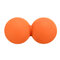 Peanut Shaped Massage Ball Physical Therapy Myofascial Release Yoga Train Equipment Fitness - Orange