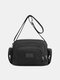 Women Waterproof Multi-pocket Crossbody Bag Shoulder Bag - Black