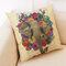 Creative Human Head Animal Body Cartoon Cotton Linen Pillowcase Home Decor Cushion Cover - M