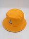 Unisex Cotton Solid Sailboat Pattern Embroidered Casual Sunshade Bucket Hat - Yellow