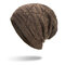 Mens Vintage Wool Velvet Knit Hat Warm Winter Outdoor Casual Ski Cycling Casual Home Beanie - Khaki