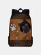Women Men Cat Pattern Prints Large Capacity Backpack - #01