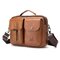 Vintage Genuine Leather Crossbody Bag Handbag For Men - Brown