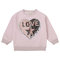 Love Sequin Girls Long Sleeve Sweatshirt For 2Y-11Y - Pink
