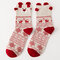 Women Cute Red Deer Christmas Cotton Socks Warm Breathable Soft Tube Socks For Christmas Gifts - #03