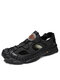 Men Mesh Breathable Outdoor Slip Resistant Hiking Sandals - Black