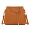 4PCS PU Leather Pure Color Crossbody Bag Clutch Wallet Card Holder - Khaki