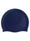 Silicone Waterproof Solid Color Swimming Cap For Adult - Dark Blue