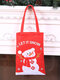 Women Cute Christmas Santa Claus Elk Pattern Decoration Candy Snack Bag Handbag - #02