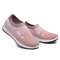LOSTISY Women Casual Sports Shoes Light Breathable Hollow Mesh Slip On Sneakers - Pink