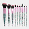 10Pcs/Kit Makeup Brushes Kit Flash Diamond Drift Sand Makeup Brush Eyebrow Eyeshadow Brush - Green